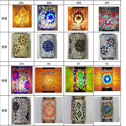 Applique murale LED style bohème méditerranéen mosaïque rétro — LZ4X9P2