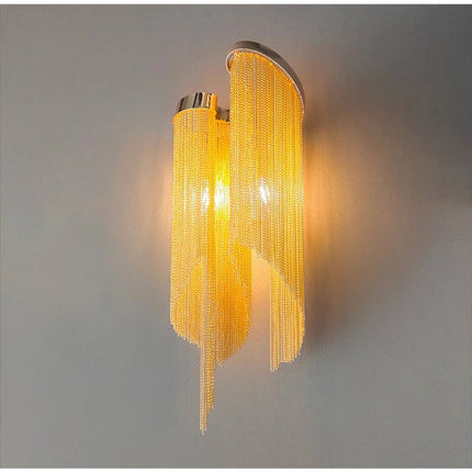Applique murale moderne argent et or avec pampilles décoratives — LZ4D7XQ