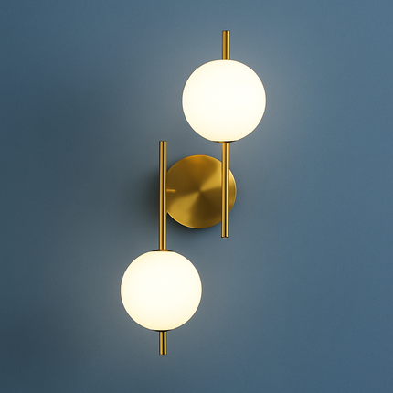 Applique murale LED moderne avec globe en verre laiteux — LZ4X9T2