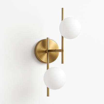 Applique murale LED moderne avec globe en verre laiteux — LZ4X9T2