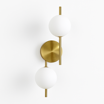 Applique murale LED moderne avec globe en verre laiteux — LZ4X9T2