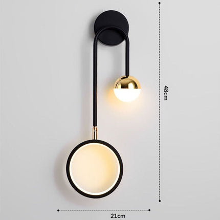Applique murale design géométrique avec boule suspendue Oryna — LZ4Q7X9
