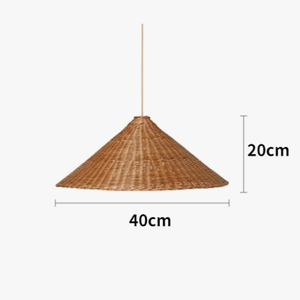 Suspension conique en rotin de bambou style zen — LZ4P9X7
