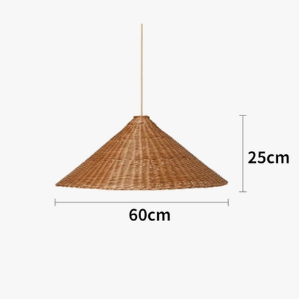 Suspension conique en rotin de bambou style zen — LZ4P9X7