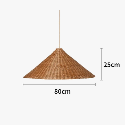 Suspension conique en rotin de bambou style zen — LZ4P9X7