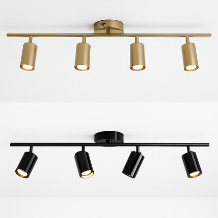 Barre de spots LED en aluminium noir ou doré à fixer — LZ4X9J