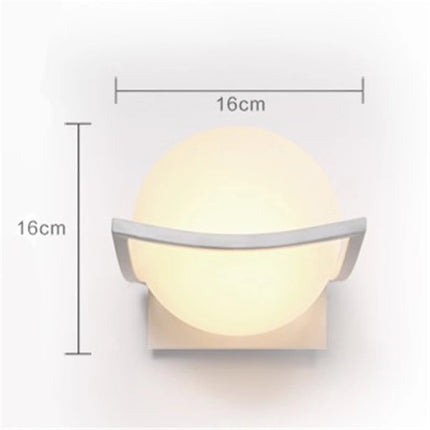Applique murale LED boule de verre style nordique pour salon et salle de bain — LZ4X9P2