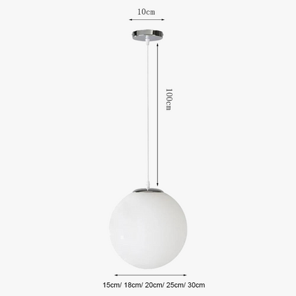 boule de verre suspension moderne pour restaurant hôtel