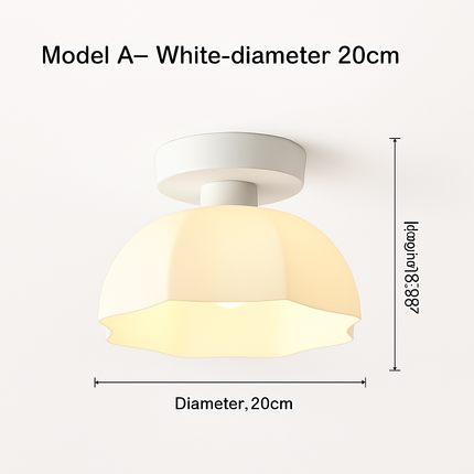 Plafonnier LED en céramique et verre pour couloir et balcon E27 — LZ4X9T