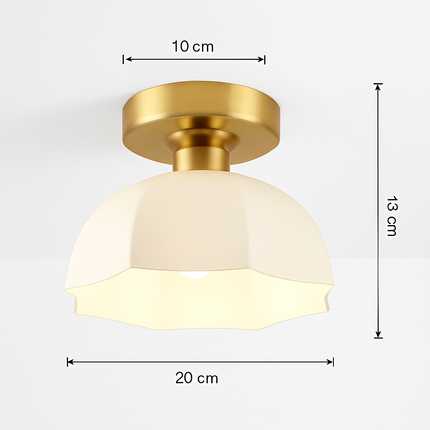 Plafonnier LED en céramique et verre pour couloir et balcon E27 — LZ4X9T