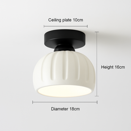 Plafonnier LED en céramique et verre pour couloir et balcon E27 — LZ4X9T