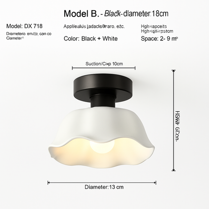 Plafonnier LED en céramique et verre pour couloir et balcon E27 — LZ4X9T