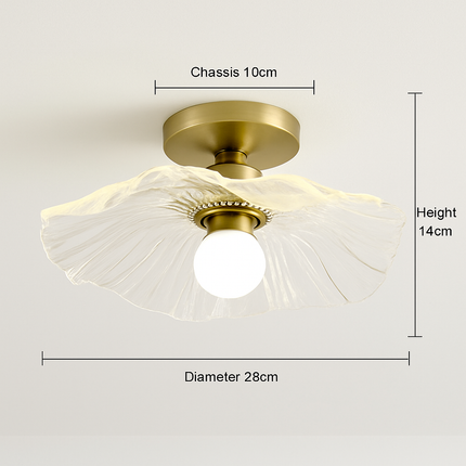 Plafonnier LED en céramique et verre pour couloir et balcon E27 — LZ4X9T