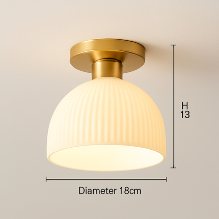 Plafonnier LED en céramique et verre pour couloir et balcon E27 — LZ4X9T