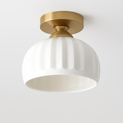 Plafonnier LED en céramique et verre pour couloir et balcon E27 — LZ4X9T