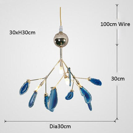 Lustre moderne LED en cristal coloré Sariya — LZ4M9XQ