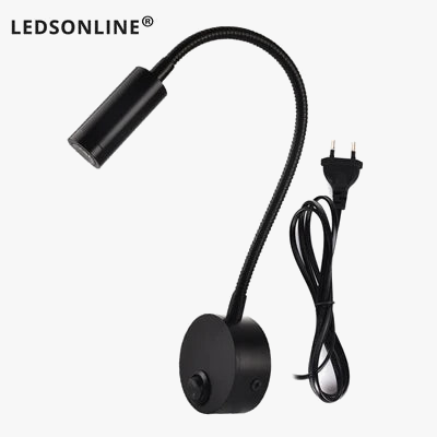 Applique murale LED 3W pour lecture et veilleuse avec prise UE/US — LZ4X9VJ