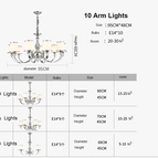 Sans ampoules / Lustre 8 lumières