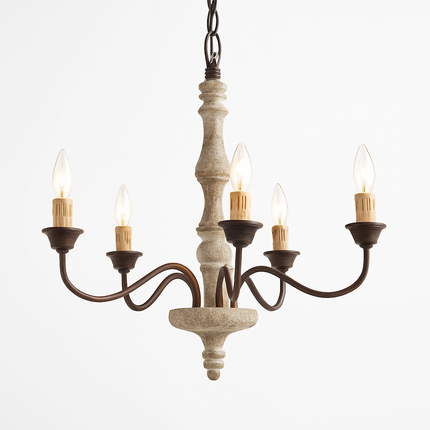 Lustre suspension en bois style rétro américain pour salon et cuisine — LZ4P9X