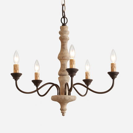 Lustre suspension en bois style rétro américain pour salon et cuisine — LZ4P9X