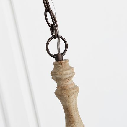 Lustre suspension en bois style rétro américain pour salon et cuisine — LZ4P9X