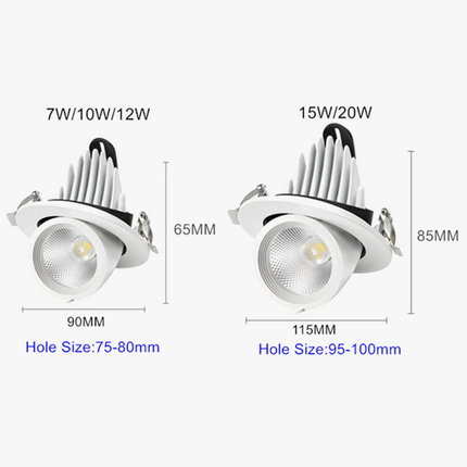 Spot LED encastrable dimmable orientable 360° pour salon et salle à manger — LZ4P9X