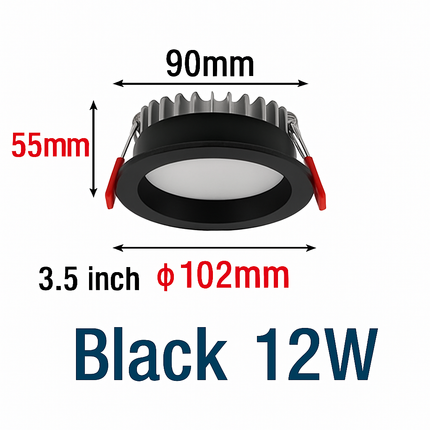 encastré led spot anti-éblouissement aluminium projecteur à intensité variable