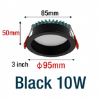 Noir 3 pouces 10W / 3000K