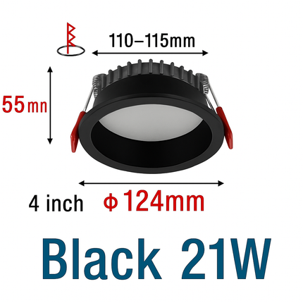 encastré led spot anti-éblouissement aluminium projecteur à intensité variable