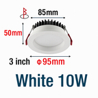 Blanc 3 pouces 10W / 3000K