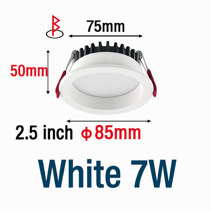 encastré led spot anti-éblouissement aluminium projecteur à intensité variable