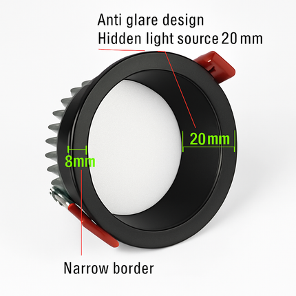 encastré led spot anti-éblouissement aluminium projecteur à intensité variable