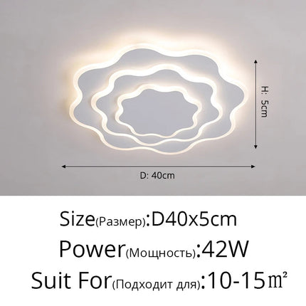 Plafonnier LED moderne en fer et acrylique pour intérieur — LZ4X9P