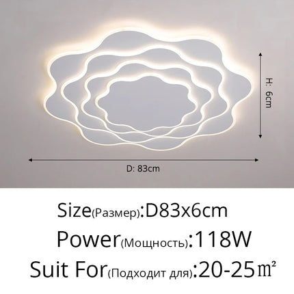 Plafonnier LED moderne en fer et acrylique pour intérieur — LZ4X9P