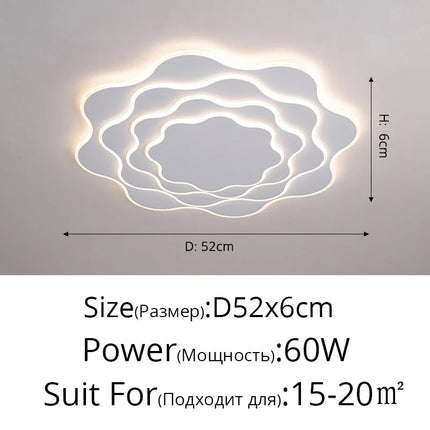 Plafonnier LED moderne en fer et acrylique pour intérieur — LZ4X9P
