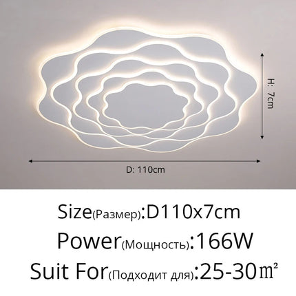 Plafonnier LED moderne en fer et acrylique pour intérieur — LZ4X9P