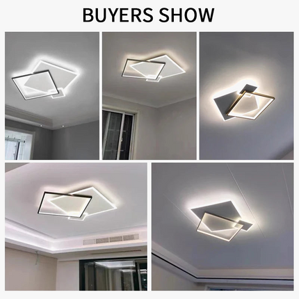 Plafonnier LED moderne en fer forgé et acrylique pour salon et salle à manger — LZ7D9Q