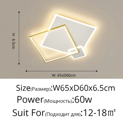 Plafonnier LED moderne en fer forgé et acrylique pour salon et salle à manger — LZ7D9Q