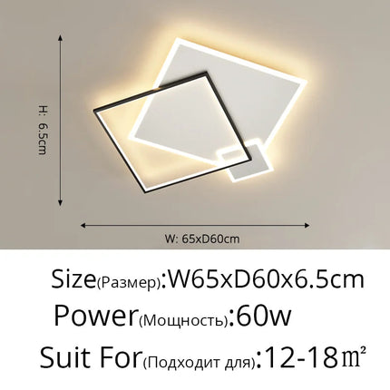 Plafonnier LED moderne en fer forgé et acrylique pour salon et salle à manger — LZ7D9Q