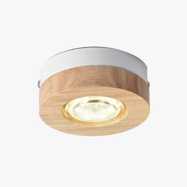 Spot en bois à LED Botimi rond