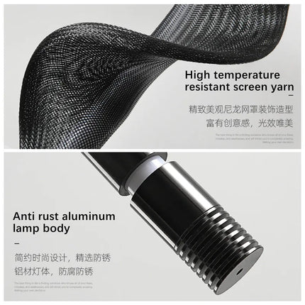Lustre LED italien design créatif à longue bande — LZ4X9Q
