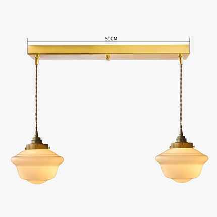 Suspension LED en verre avec prise cuivre style nordique moderne — LZ4X9B