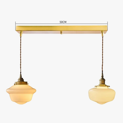 iwhd suspension led en verre et cuivre style nordique moderne