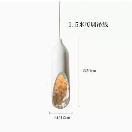 Janpanese Wabi Sabi suspension moderne créative plâtre suspension lampe Foyer cuisine chambre chevet abstrait blanc lustre