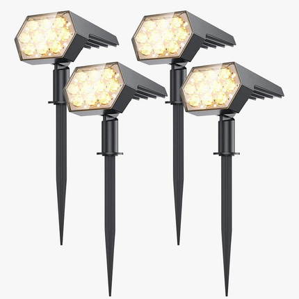 Spot solaire extérieur 92 LED étanche IP67 2 en 1 pour jardin et porche — LZ4X9P