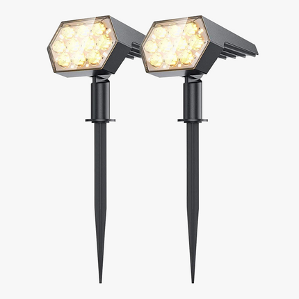 Spot solaire extérieur 92 LED étanche IP67 2 en 1 pour jardin et porche — LZ4X9P