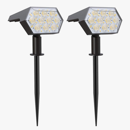 Spot solaire extérieur 92 LED étanche IP67 2 en 1 pour jardin et porche — LZ4X9P