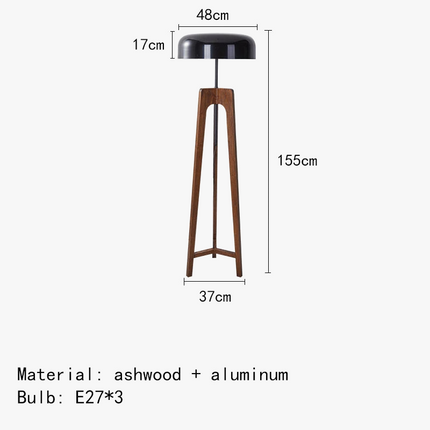Lampadaire en bois avec adaptateur pour maison, hôtel ou magasin — LZ4X9T2