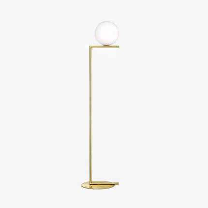 Lampadaire LED doré avec globe en verre design — LZ4X9QJ
