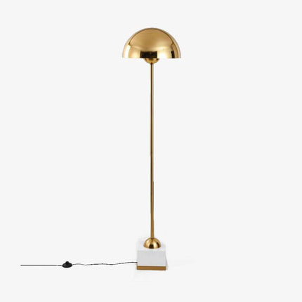 Lampadaire LED design en métal doré avec abat-jour sphérique — LZ4X9P2